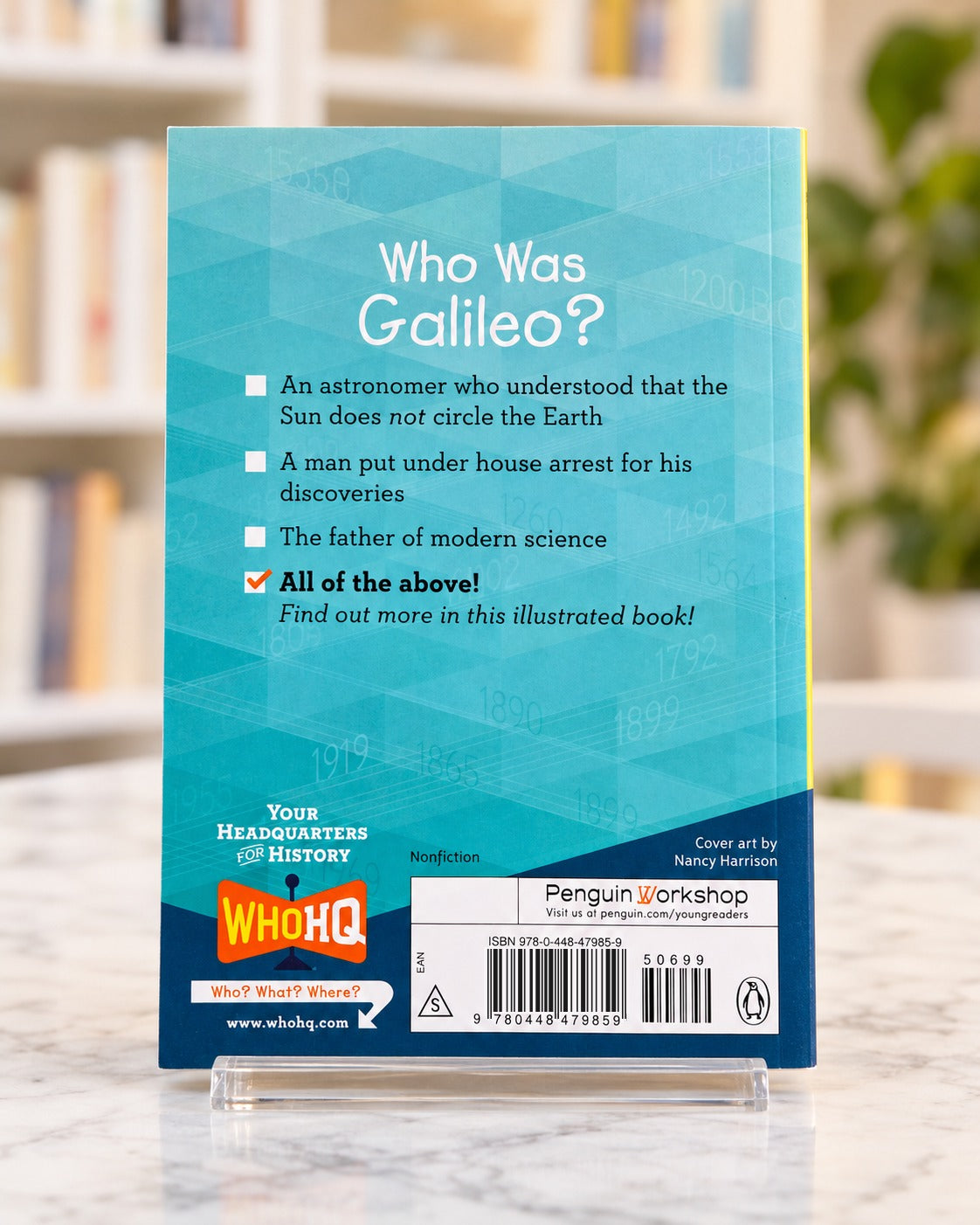 Who Was Galileo?, back cover