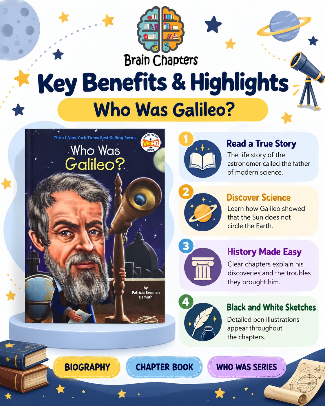 Key benefits and highlights of Who Was Galileo?