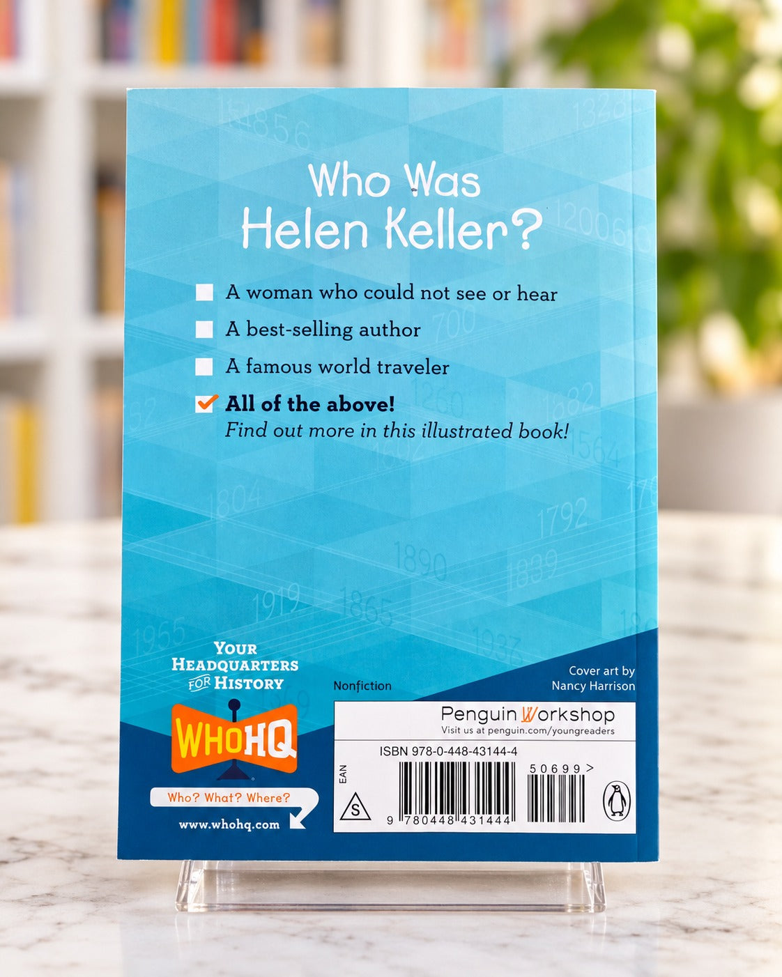 Who Was Helen Keller?, back cover