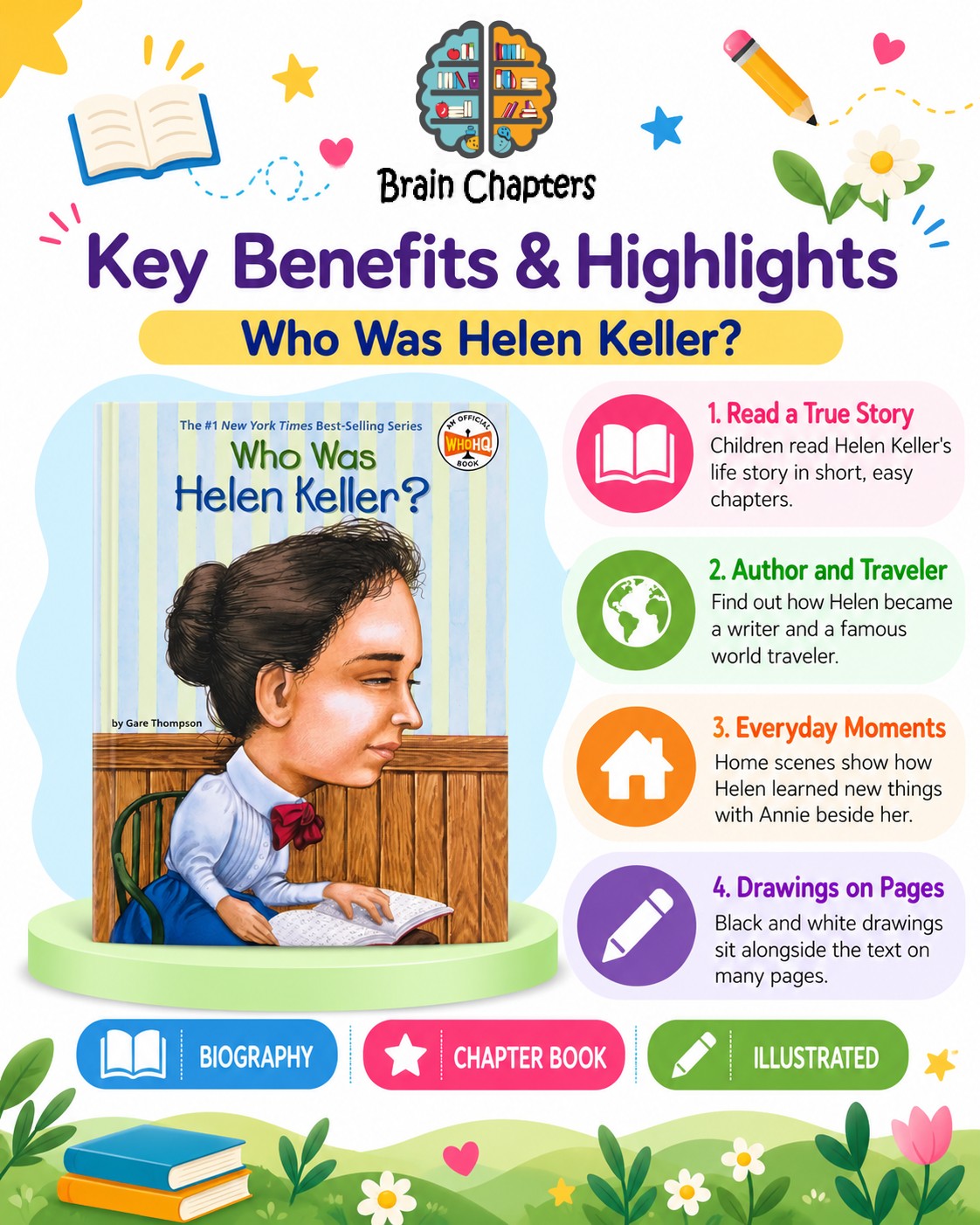 Key benefits and highlights of Who Was Helen Keller?