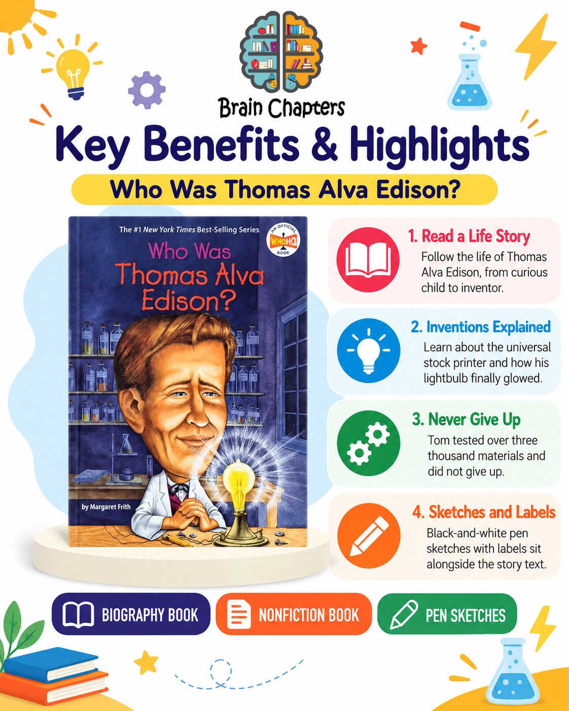 Key benefits and highlights of Who Was Thomas Alva Edison?