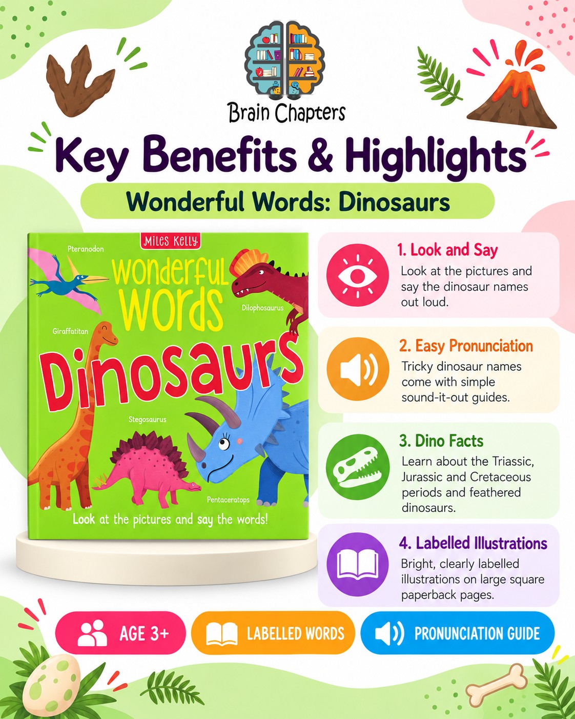 Key benefits and highlights of Wonderful Words - Dinosaurs