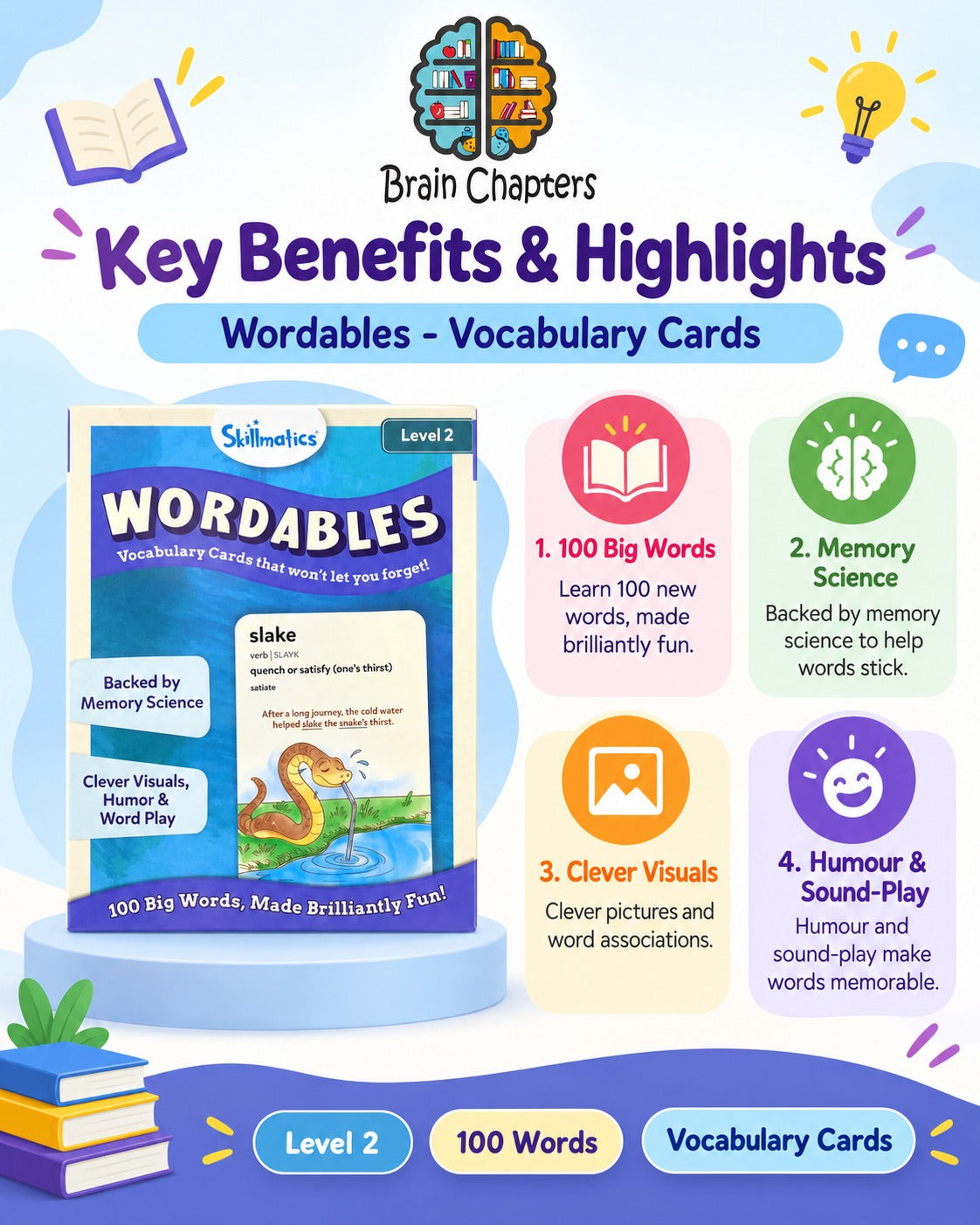 Key benefits and highlights of Wordables - Vocabulary Cards
