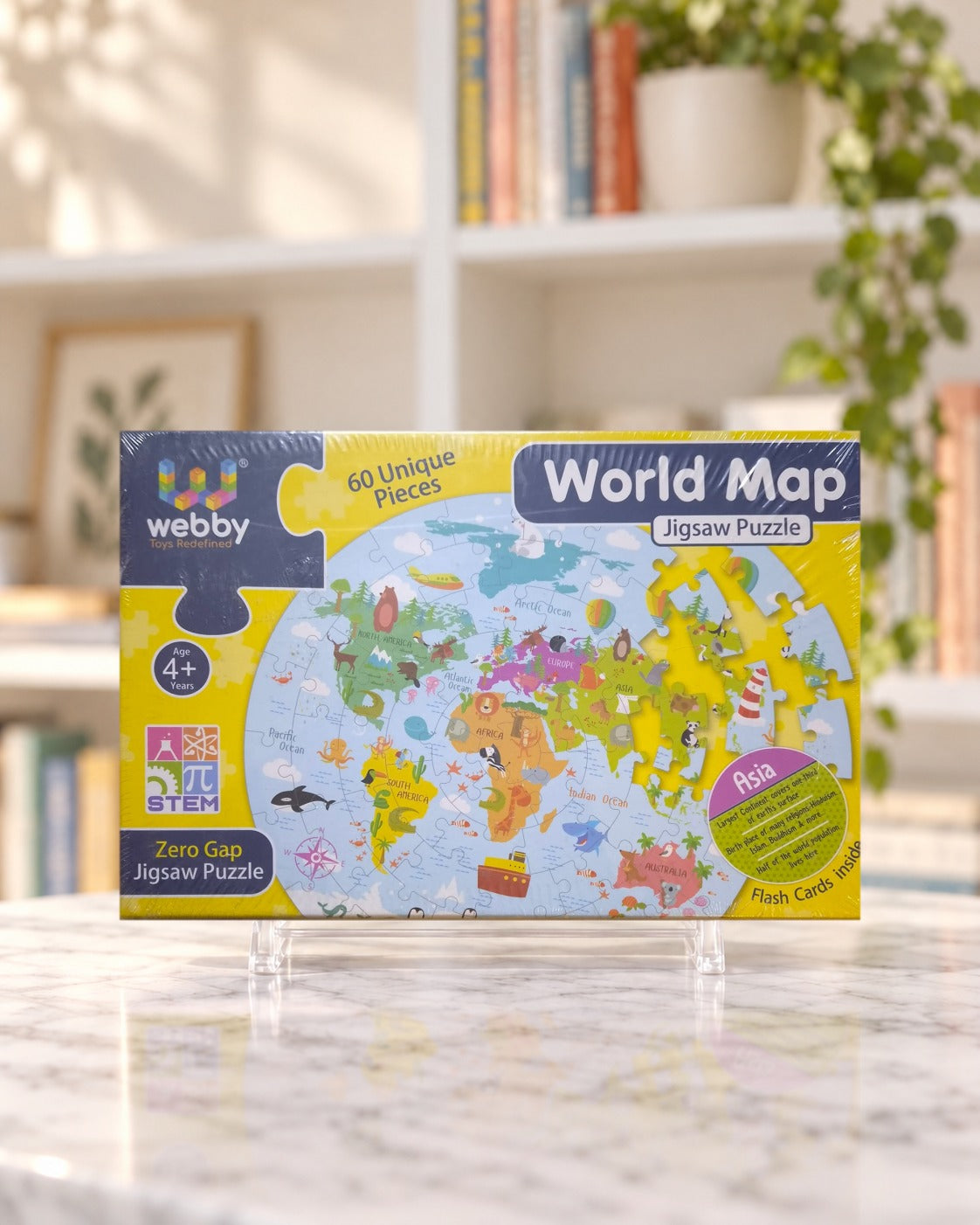 World Map Puzzle 60pcs, box front