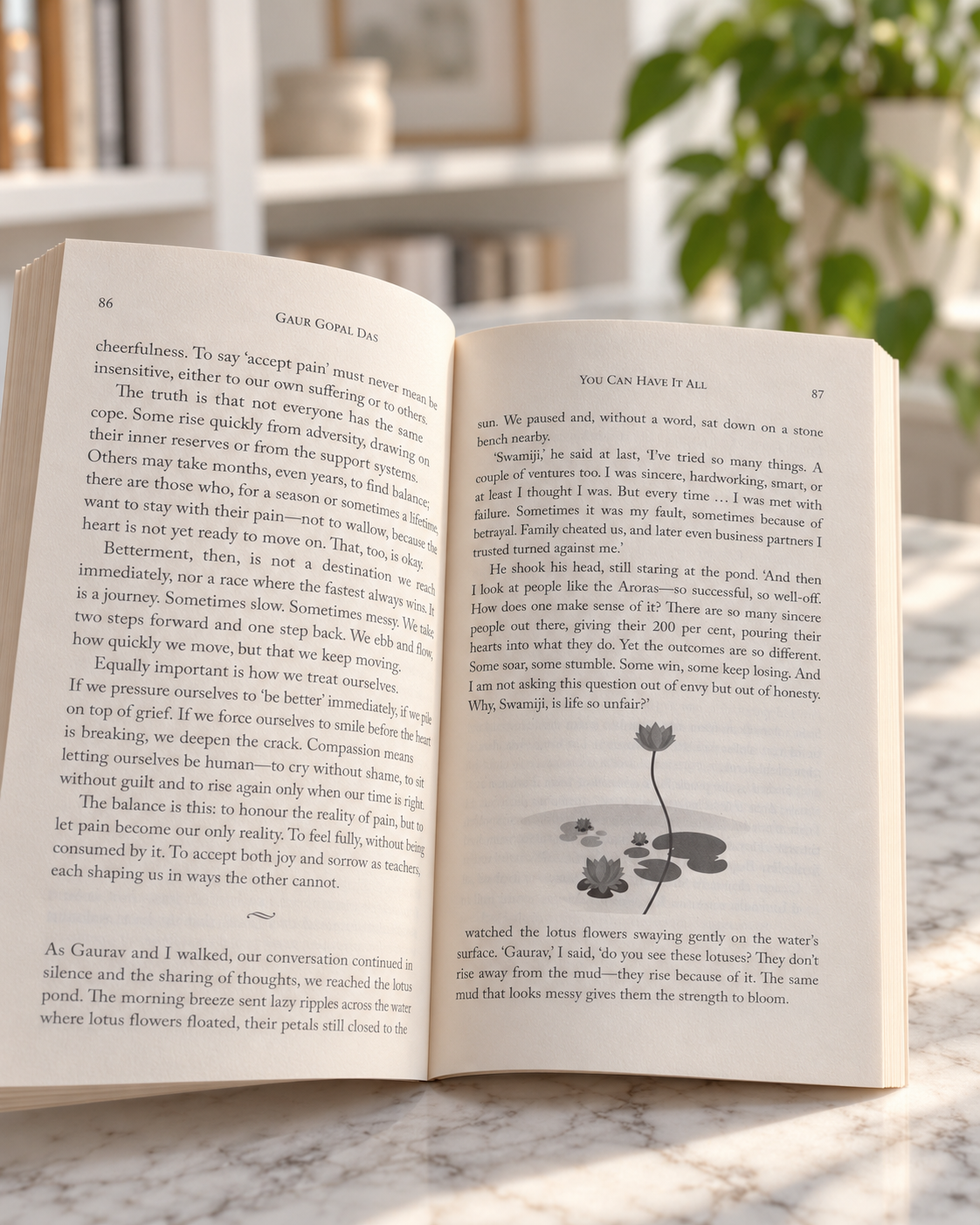 You Can Have It All, open book showing the inside pages