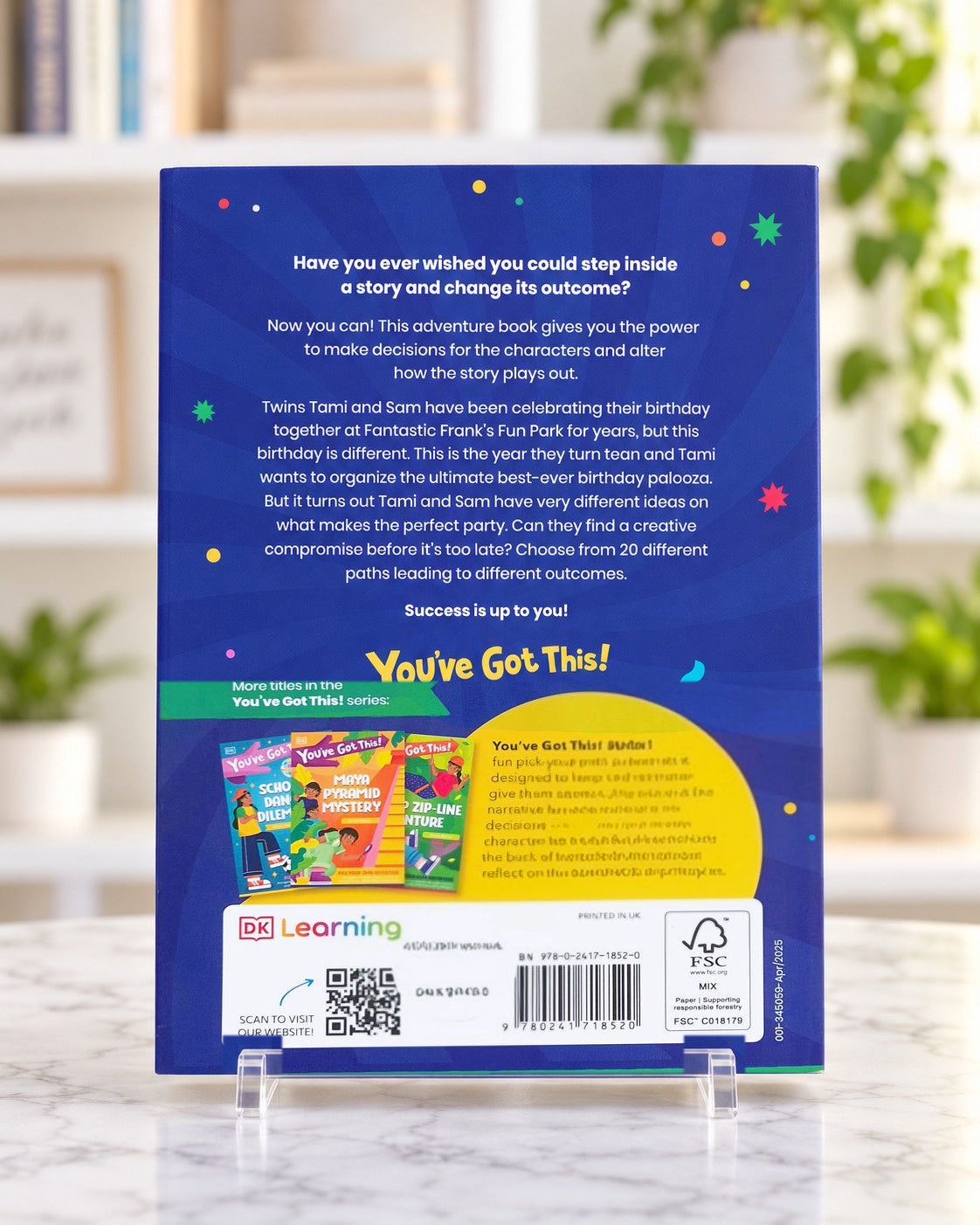 You've Got This! Birthday Party Palooza, back cover